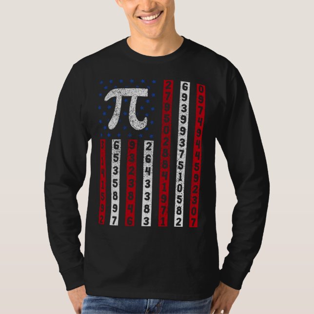Camiseta Happy Pi Day American Flag Kids Math Teacher Stude (Anverso)