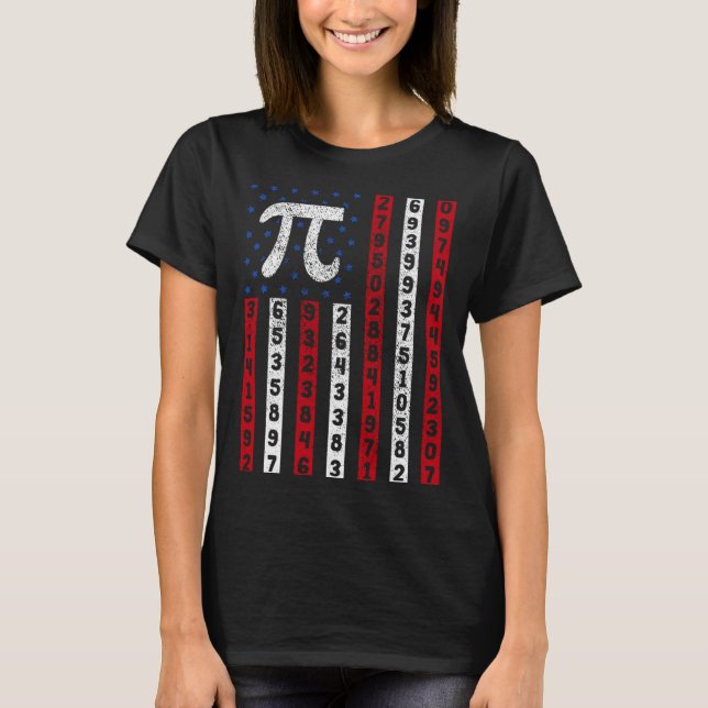 Camiseta Happy Pi Day American Flag Kids Math Teacher Stude (Anverso)