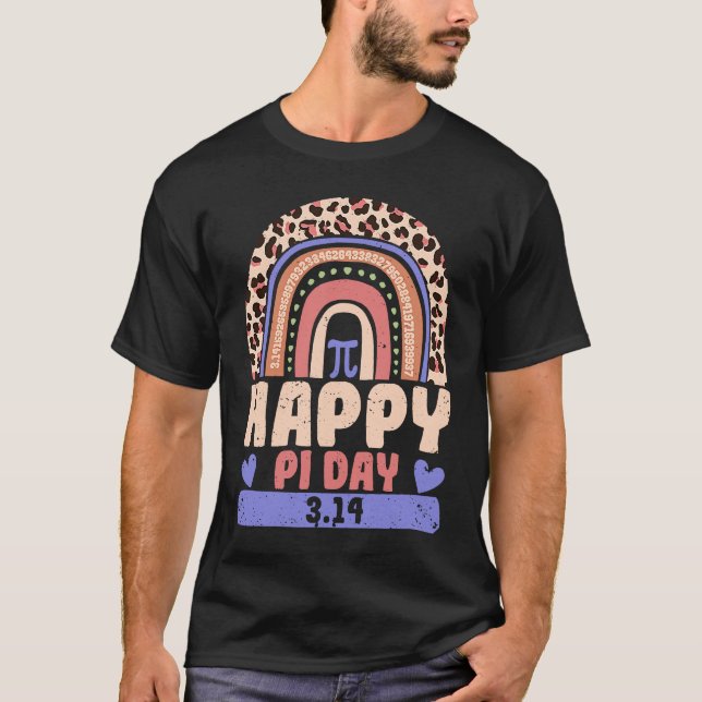 Camiseta Happy Pi Day Mathematic Science Math Teacher Leopa (Anverso)