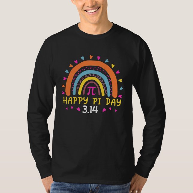 Camiseta Happy Pi Day Rainbow  Mathematic Math Teacher Leop (Anverso)