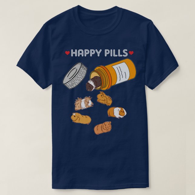 Camiseta Happy Pill Guinea Pig Premium (Diseño del anverso)