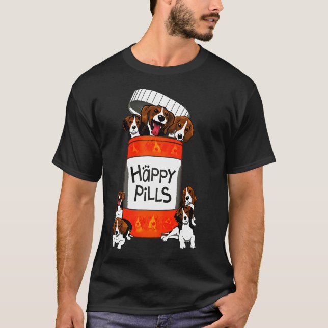 Camiseta Happy Pills Beagle (Anverso)