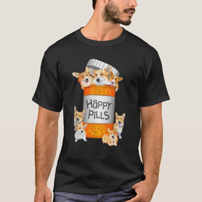 Camiseta Happy Pills Corgi (Anverso)