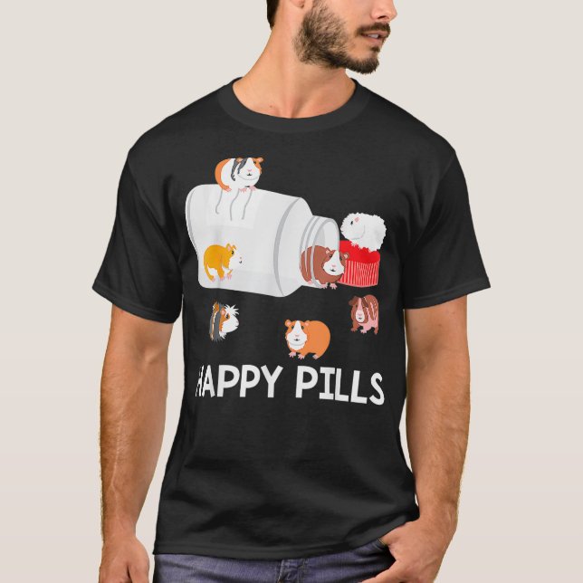Camiseta Happy Pills Funny Guinea Cerdo Lover Idea de regal (Anverso)