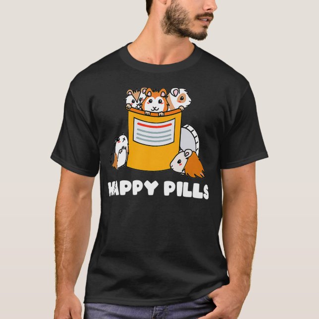 Camiseta Happy Pills Guinea Pig Funny Cute Guinea Pig Premi (Anverso)