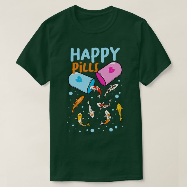 Camiseta Happy Pills Koi Fish (Diseño del anverso)