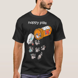 Camiseta Happy Pills Raccoon Funny Raccoon Lover