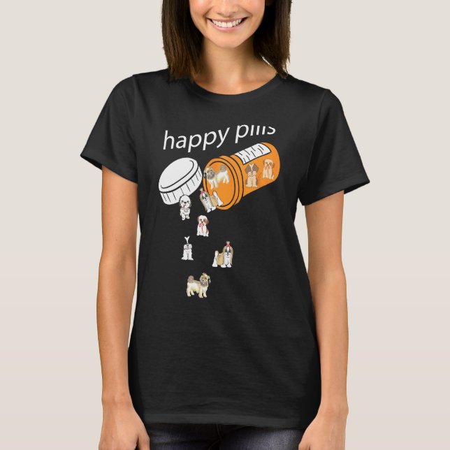 Camiseta Happy Pills Shih Tzu (Anverso)
