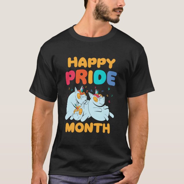 Camiseta Happy Pride Month Gay Lgbtq Rainbow Proud (Anverso)