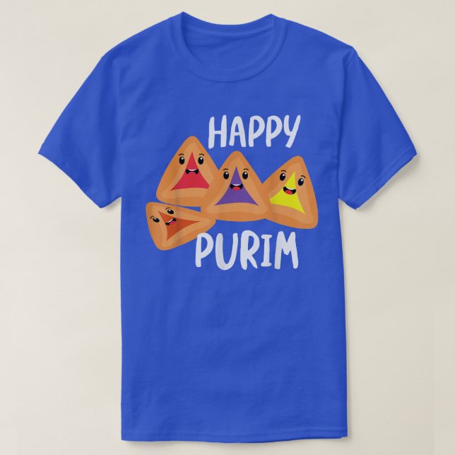 Camiseta Happy Purim Costume Idea Cute Hamantaschen Judío (Diseño del anverso)