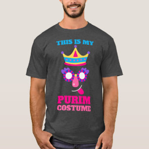 Camiseta Happy Purim Costume Idea Cute Máscara Hebreo Judío