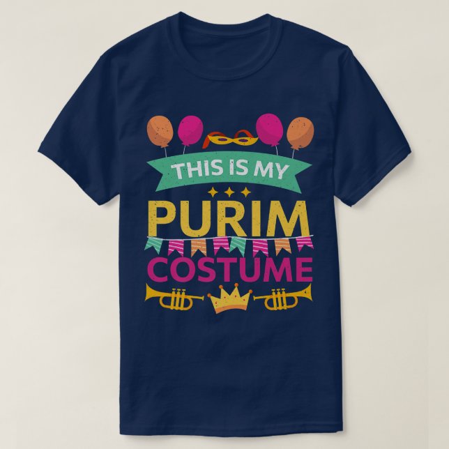 Camiseta Happy Purim Costume Idea Cute Mask Hebrew Jewish H (Diseño del anverso)