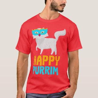 Camiseta Happy Purim Costume Idea Funny Cat Hebreo Hebreo H