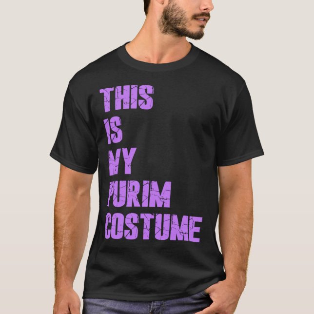 Camiseta Happy Purim Hamantash This Is My Purim Costume Jew (Anverso)