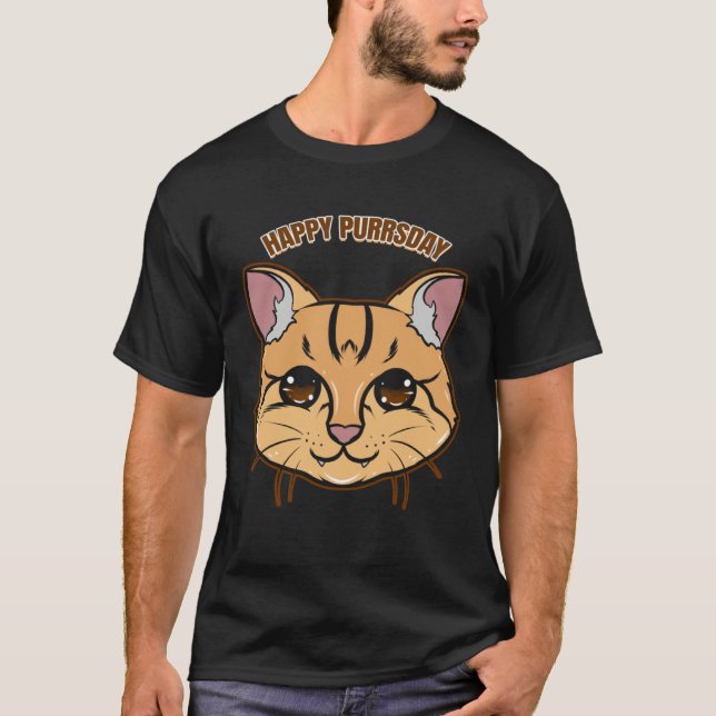 Camiseta Happy Purrsday Cat On Purrsday (Anverso)