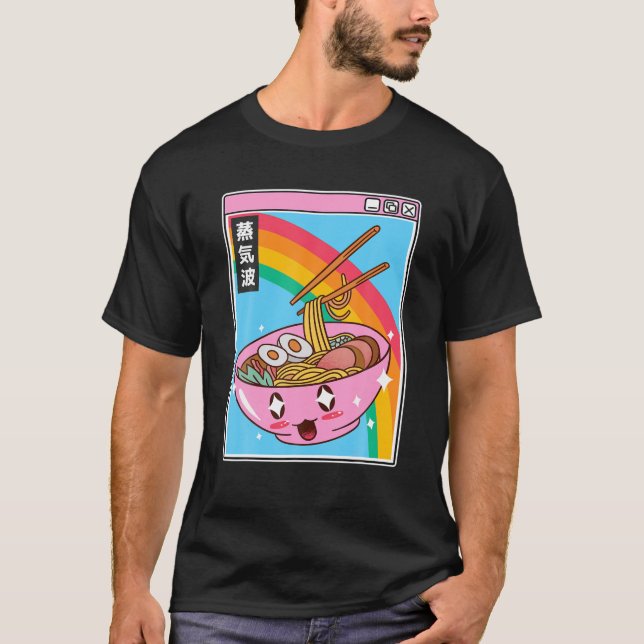 Camiseta Happy Ramen Bowl Digital Japan Style Otaku Anime V (Anverso)
