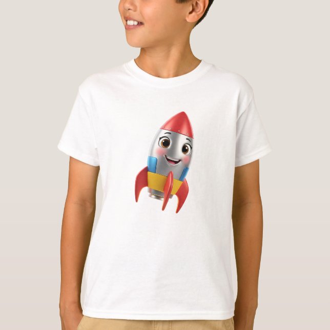 Camiseta Happy Rocket 3D (Anverso)