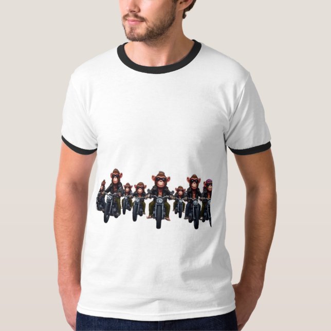 Camiseta Happy Rockin Chimp Drummer (Anverso)