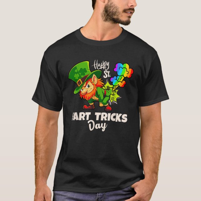 Camiseta Happy Saint Fart Tricks Day Funny Leprechaun Farti (Anverso)