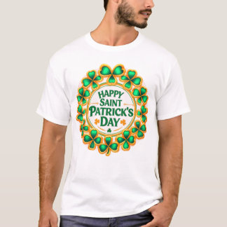 Camiseta happy Saint Patrick's clovers