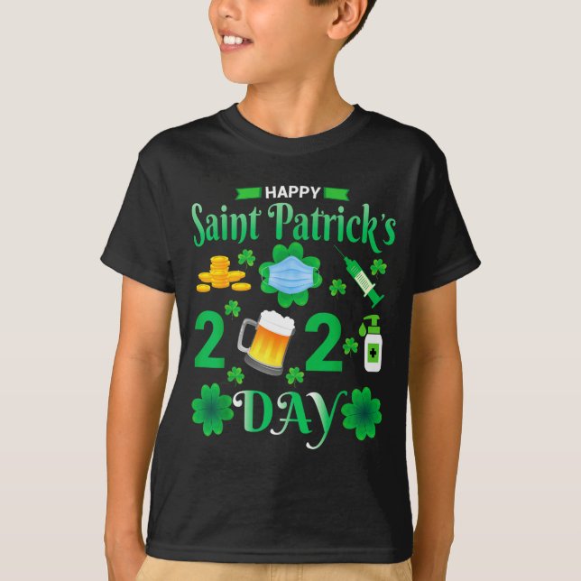Camiseta Happy Saint Patrick's Day 2024 Irish Shamrock Face (Anverso)