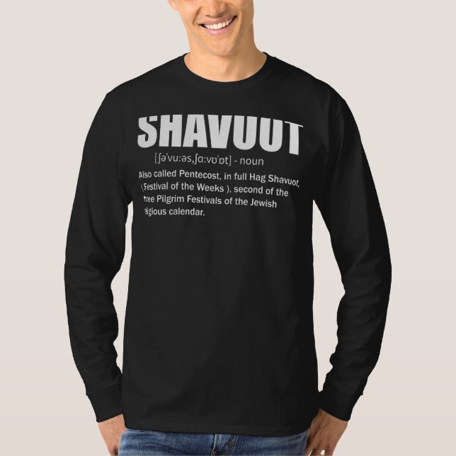 Camiseta Happy Shavuot Definition Happy Shavuot Jewish Cele (Anverso)