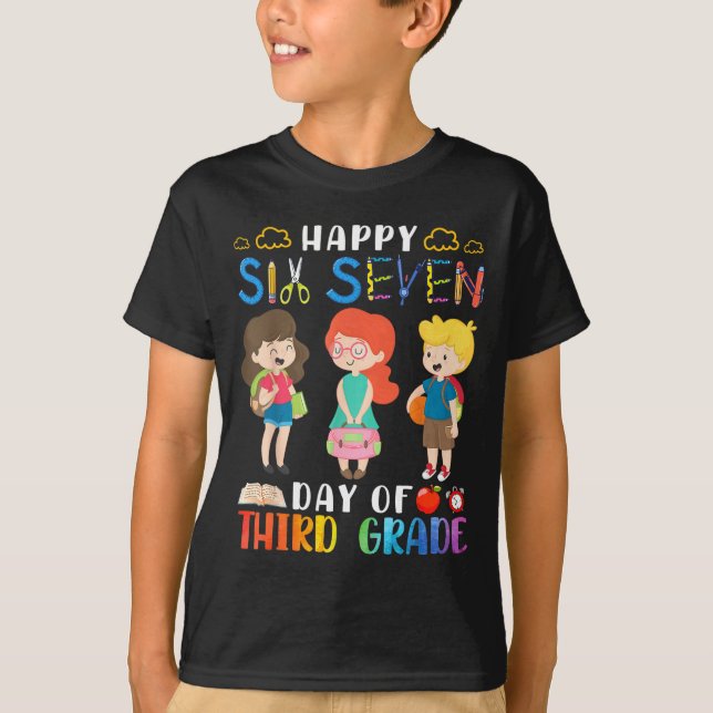Camiseta Happy Six Seven Day Of Third Grade Student Back To (Anverso)