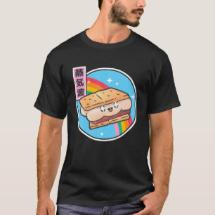 Camiseta Happy Smore Rainbow Japan Style 80S Otaku Vaporwav