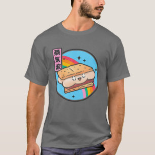 Camiseta Happy Smore Rainbow Japan Style 80S Otaku Vaporwav