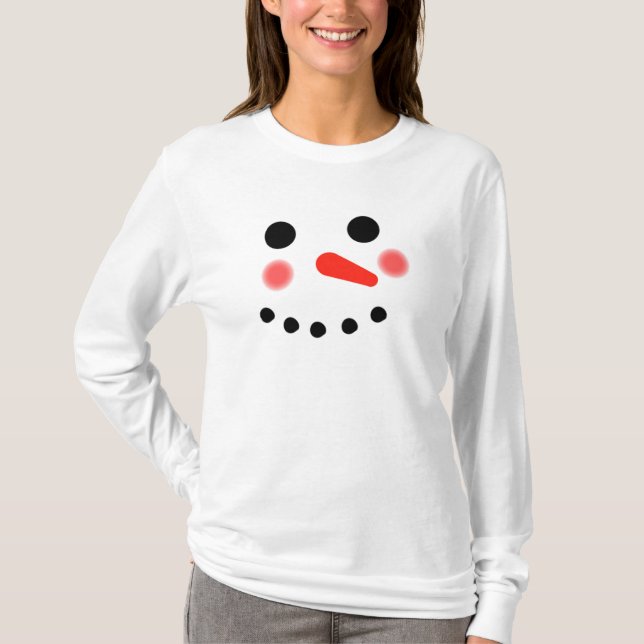 Camiseta Happy Snowman Face T-Shirt (Anverso)