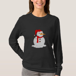 Camiseta Happy Snowman in a Santa Hat