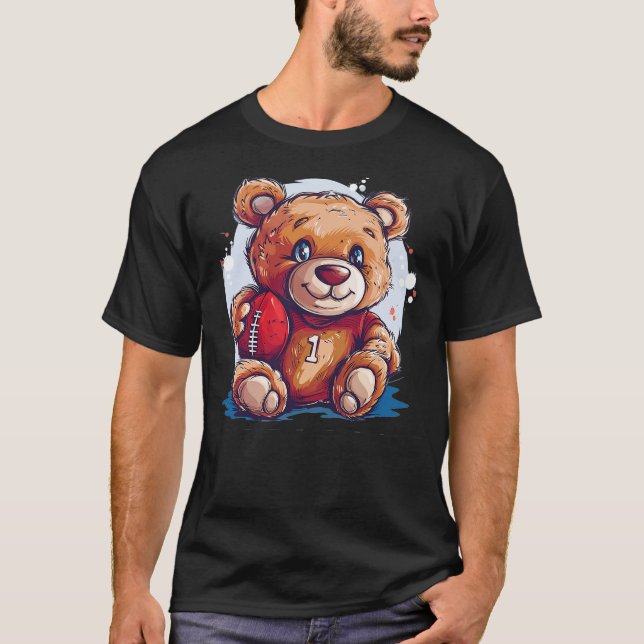 Camiseta Happy sport Bear for Football Teddy fans (Anverso)
