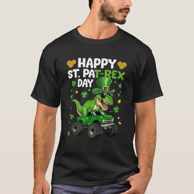 Camiseta Happy St Pat Rex Day St Patricks Day Dinosaur Mons (Anverso)