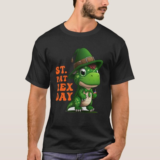 Camiseta Happy St Pat Rex Day St Patricks Day Rex Leprechau (Anverso)