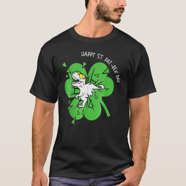 Camiseta Happy St Pat REX Day St Patricks Dinosaur Mama (Anverso)