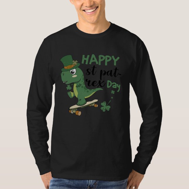 Camiseta Happy St Pat Rex Day St Patricks Dinosaur Toddler  (Anverso)