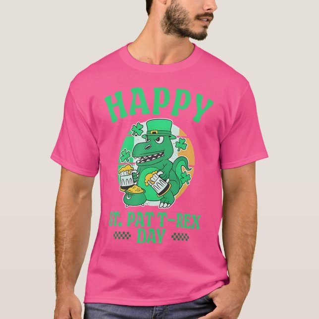 Camiseta Happy St. Pat T-Rex Day Funny St. Patrick (Anverso)