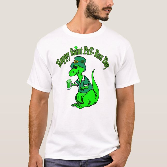 Camiseta Happy St Pat T-Rex Saint Patrick's Day Dinosaur T- (Anverso)