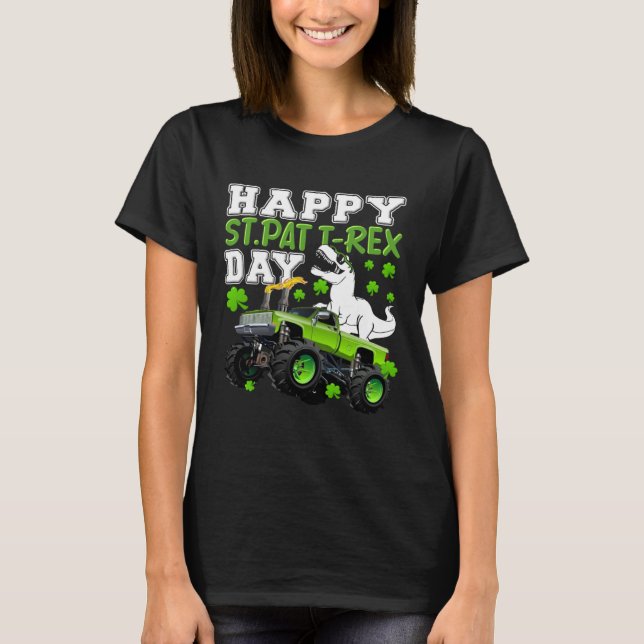 Camiseta Happy St Pat Trex Day Dinosaur St Patricks Day Tod (Anverso)
