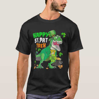 Camiseta Happy St Pat-Trex Dinosaur Saint Patrick Day Boys