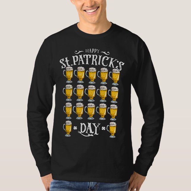 Camiseta Happy St Patrick s Day Beer Drinking Beer Counting (Anverso)