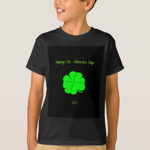 Camiseta Happy St. Patrick's Day Boys Black Basic T Shirt
