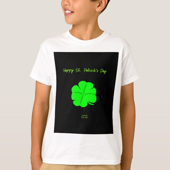 Camiseta Happy St. Patrick's Day Boys White Basic T Shirt (Anverso)