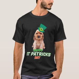 Camiseta Happy St Patricks Day Cocker Spanipy Dog Iri