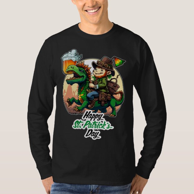 Camiseta Happy St Patricks Day Dinosaur St Pat Rex Day Todd (Anverso)