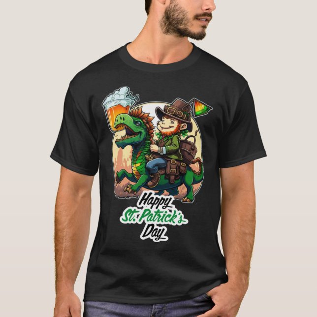 Camiseta Happy St Patricks Day Dinosaur St Pat Rex Day Todd (Anverso)
