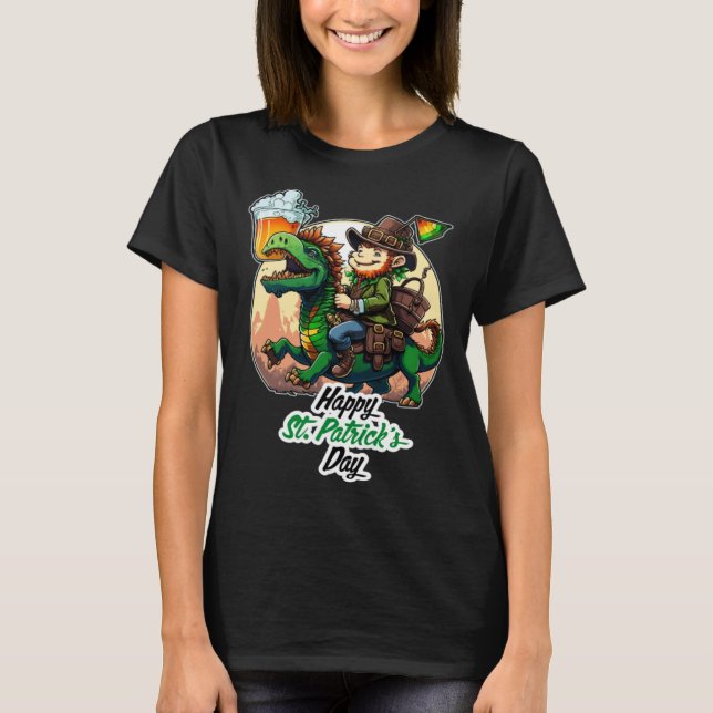 Camiseta Happy St Patricks Day Dinosaur St Pat Rex Day Todd (Anverso)