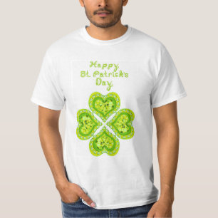 Camiseta Happy St Patricks Day Fabric font 4 Heart Diamonds
