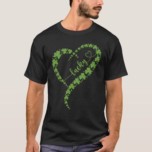Camiseta Happy St Patrick's Day Lucky Shamrock Heart St Pat (Anverso)