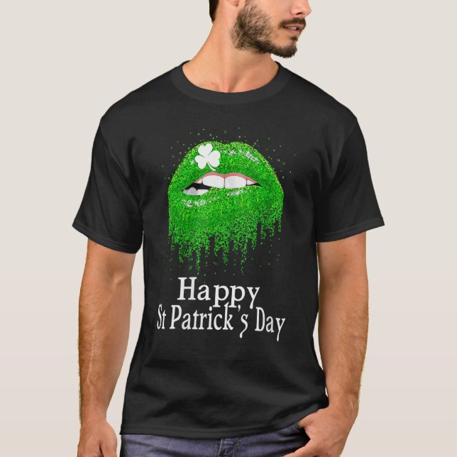 Camiseta Happy St Patrick's Day Saint Irish Patrick Girl bo (Anverso)